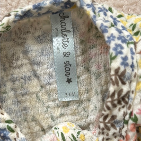 Charlotte & Star Floral Baby Romper - baby girls size 3-6M - Picture 8 of 8